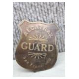 Vintage-Style Alcatraz Guard Shield Badge