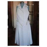 Vtg Mam'selle Khaki Vest Top & Skirt Set