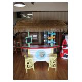 Margaritaville Surfboard Tiki Bar w Chairs