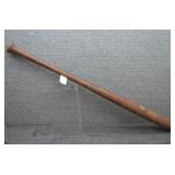 Vintage Dark Wood Baseball Bat, No Brand Markings