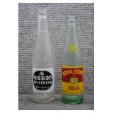Vtg Mission Beverages Soda Bottle,Royal Crown Cola