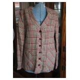 Vtg S.Howard Hirsh Plaid Button Up Blazer