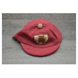 Vintage Red Wool Baseball Cap, Likely 1920/30s