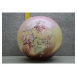 Vtg GWTW Lamp Globe w/Hand-Painted Flowers