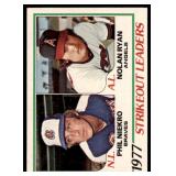 1978 Topps #206 Leaders Phil Niekro/Nolan Ryan
