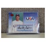 Andy Sisco 2005 UD USA National Team Alumni Sign.