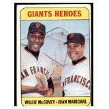 1969 Topps Baseball #572 Giants Heroes