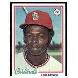 1978 Topps #170 Lou Brock