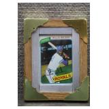 Framed 1980 Topps Willie Wilson Baseball Card