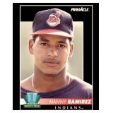 1992 Pinnacle #295 Manny Ramirez rookie card