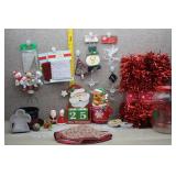 Christmas Decor: Garlands, Ornaments, Canister Etc