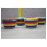 Set of 4 'Tequila Sunrise' Ice Cream Bowls
