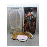 Royal Cathay Sitting Bull Porcelain Doll NIB