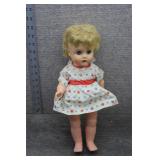Vtg 1950s Hard Plastic Toddler Doll