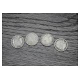 4 Seated Liberty Silver 'One Dime' 18(53,74,77,87)