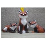Vtg 1992 Artline Plastic Fox Figurines