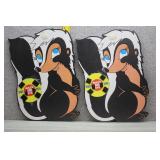 Vtg Die-Cut on Plywood Velcro Target Game Skunk