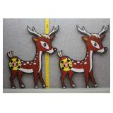 Vtg Die-Cut on Plywood Velcro Target Game Deer