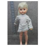 Vtg 1960s Plastic Fashion Toddler Doll