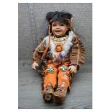 Vtg Collectible Native American-Themed Doll