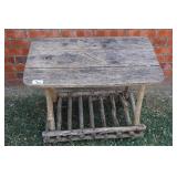 Vtg Rustic Adirondack-Style Twig&Branch Side Table