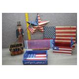 Lot of Patriotic USA Decorations-Flags, Signs etc.