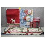 Lot of Christmas Table Runners and NIP Tablecloth