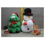 Lot Of Christmas Decor, Lighted Plush and Rubber