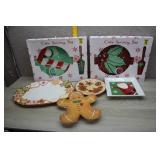 Assorted Christmas Serving Platters,