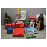 Lot of Vintage Christmas Decorations & Lights