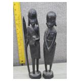 Vtg Pair of HandCarved East African Tribal Figures