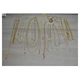 Assorted Gold Toned Necklaces and Bracelets