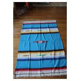 Vintage Hand Woven Mexican Diamond Blanket