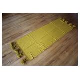 Golden Woven Table Runner w/Tassels