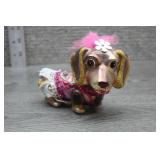 Vtg Robert Stanley Blown-Glass Dachshund Ornament