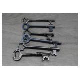 6 Vintage Skeleton Keys