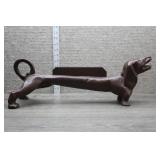 Vtg Cast Iron Dachshund Boot Scraper & Doorstop