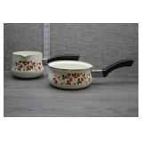Two Vtg 1980s Strawberries 'n Cream Saucepans