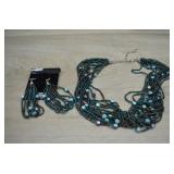 Seed Bead Necklace and Earring Set