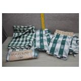 Green & White Checkered Tablecloths and Tea Towels
