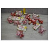 Vtg Kmart Mini Santa Christmas Ornaments