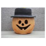 Vintage Terracotta Jack-O-Lantern Luminary