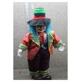 Vintage Porcelain & Cloth Clown Doll