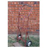 Vtg Red Steel Two-Wheel Dolly