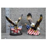 HandPainted Tabletop Patriotic Bald Eagle Figurine