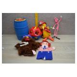 Vtg Toys, Puppets, Shape Sorter, Plush, Etc