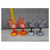 Set 4 Halloween Skeleton Hand Wine Glasses