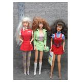 Three Vtg 1990s Mattel Fashion Dolls
