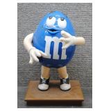 Vtg 1990s Blue M&M's Candy & Gumball Dispenser