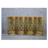 Four Vtg MCM Culver 'Valencia' Highball Glasses
